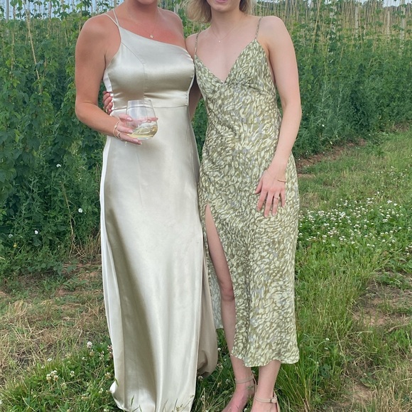 KENSIE DRESS
BIRDY GREY
SHINY SATIN NEUTRAL CHAMPAGNE - Picture 5 of 6